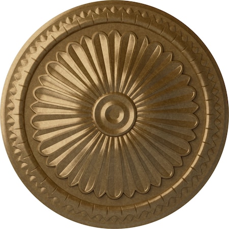 Ekena Millwork Alexa Ceiling Medallion (Fits Canopies up to 3"), Hand-Painted Pale Gold, 15"OD x 1 3/4"P CM14AXPAS